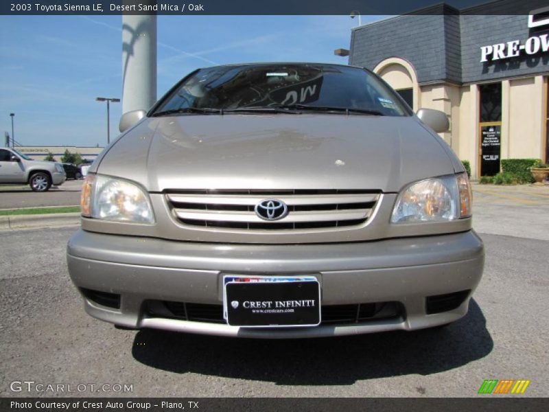 Desert Sand Mica / Oak 2003 Toyota Sienna LE