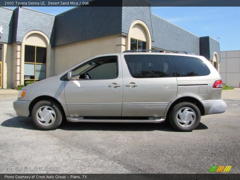 Desert Sand Mica / Oak 2003 Toyota Sienna LE