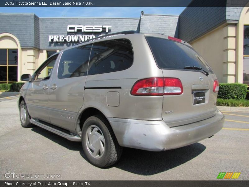 Desert Sand Mica / Oak 2003 Toyota Sienna LE