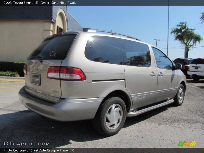 Desert Sand Mica / Oak 2003 Toyota Sienna LE