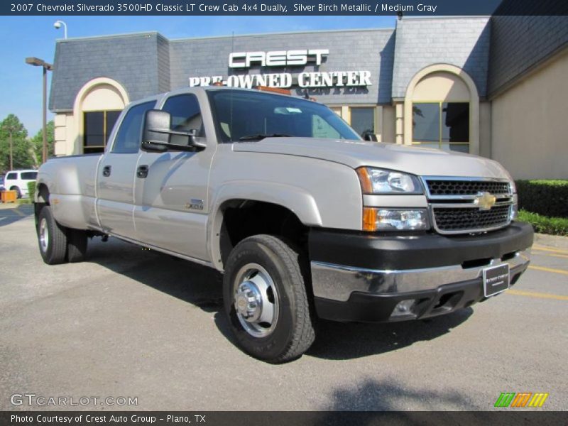 Silver Birch Metallic / Medium Gray 2007 Chevrolet Silverado 3500HD Classic LT Crew Cab 4x4 Dually