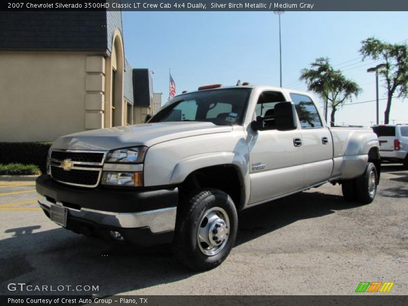 Silver Birch Metallic / Medium Gray 2007 Chevrolet Silverado 3500HD Classic LT Crew Cab 4x4 Dually