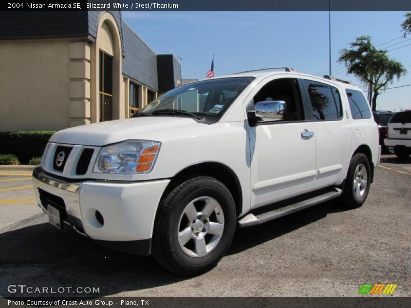 Blizzard White / Steel/Titanium 2004 Nissan Armada SE