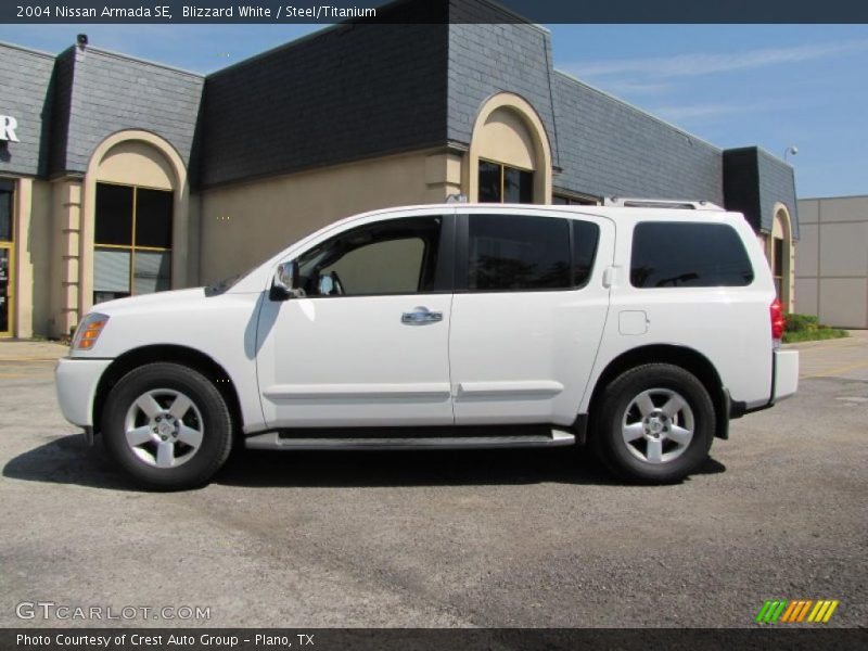 Blizzard White / Steel/Titanium 2004 Nissan Armada SE