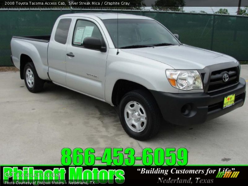 Silver Streak Mica / Graphite Gray 2008 Toyota Tacoma Access Cab