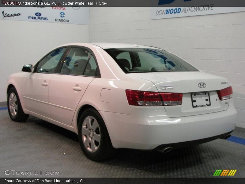 Powder White Pearl / Gray 2008 Hyundai Sonata GLS V6