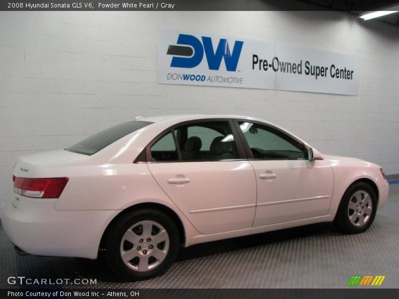 Powder White Pearl / Gray 2008 Hyundai Sonata GLS V6
