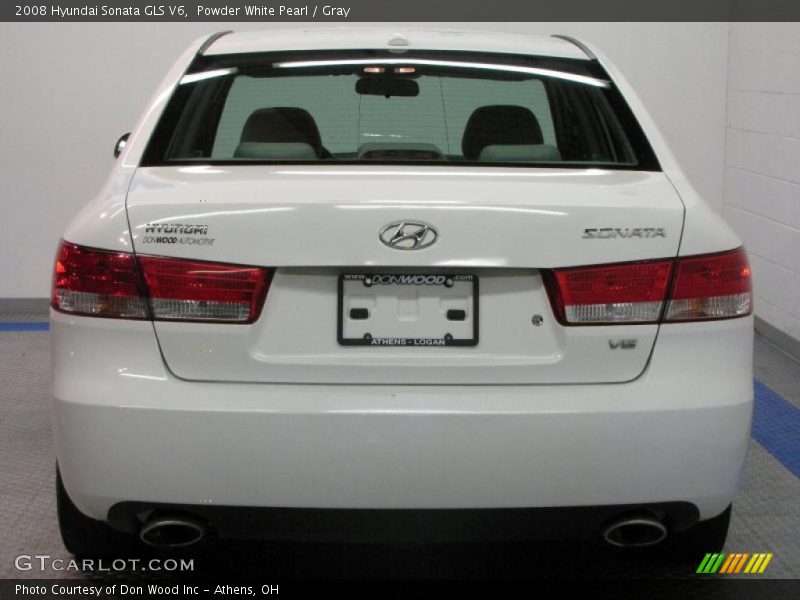 Powder White Pearl / Gray 2008 Hyundai Sonata GLS V6