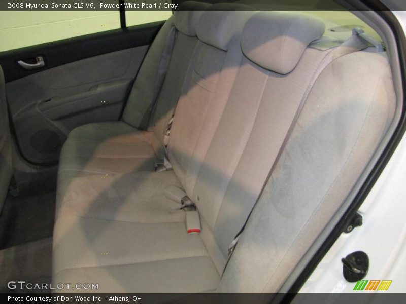 Powder White Pearl / Gray 2008 Hyundai Sonata GLS V6