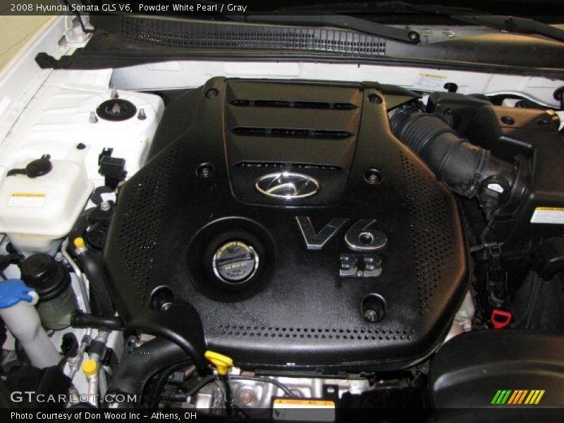 Powder White Pearl / Gray 2008 Hyundai Sonata GLS V6