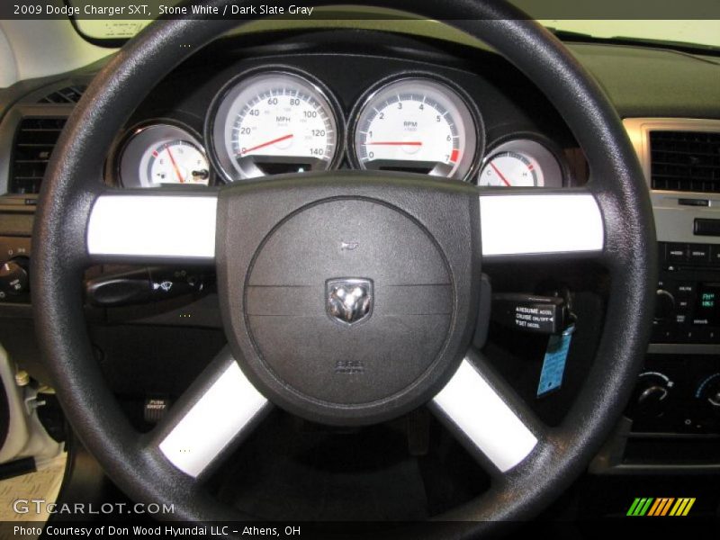 Stone White / Dark Slate Gray 2009 Dodge Charger SXT