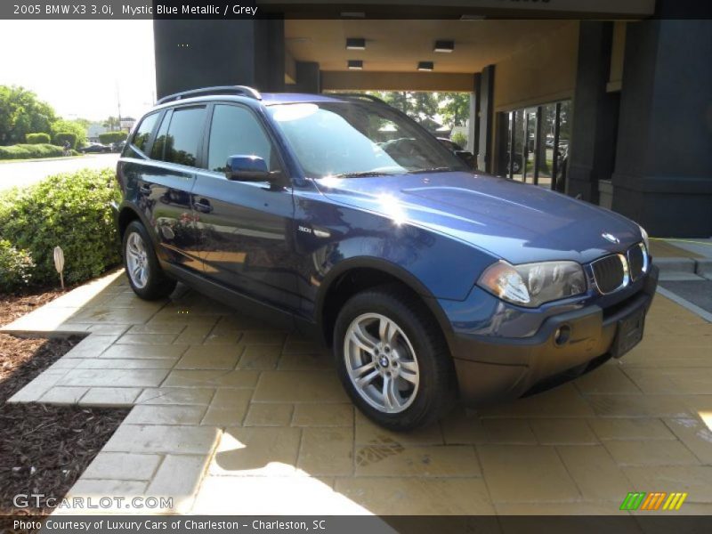 Mystic Blue Metallic / Grey 2005 BMW X3 3.0i