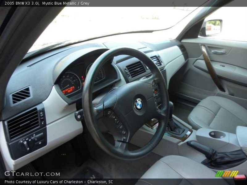 Mystic Blue Metallic / Grey 2005 BMW X3 3.0i