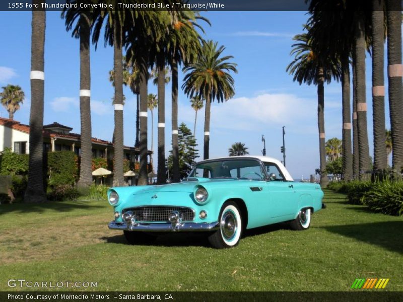 Thunderbird Blue / Turquoise/White 1955 Ford Thunderbird Convertible