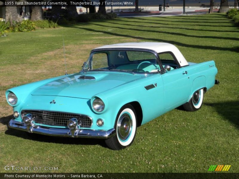 Thunderbird Blue / Turquoise/White 1955 Ford Thunderbird Convertible