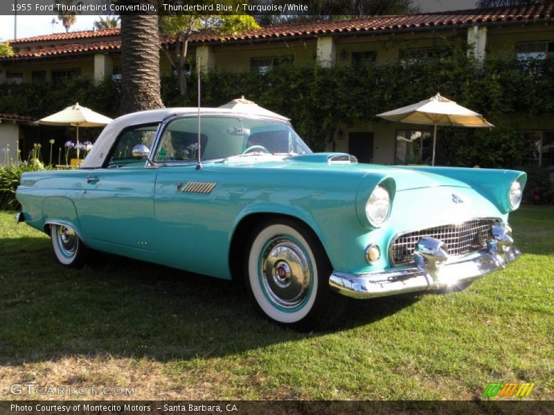 Thunderbird Blue / Turquoise/White 1955 Ford Thunderbird Convertible
