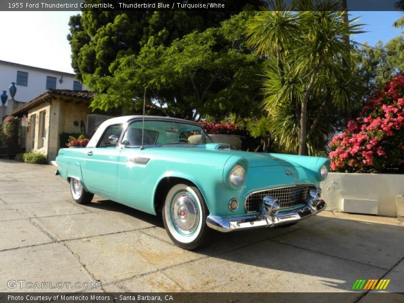 Thunderbird Blue / Turquoise/White 1955 Ford Thunderbird Convertible