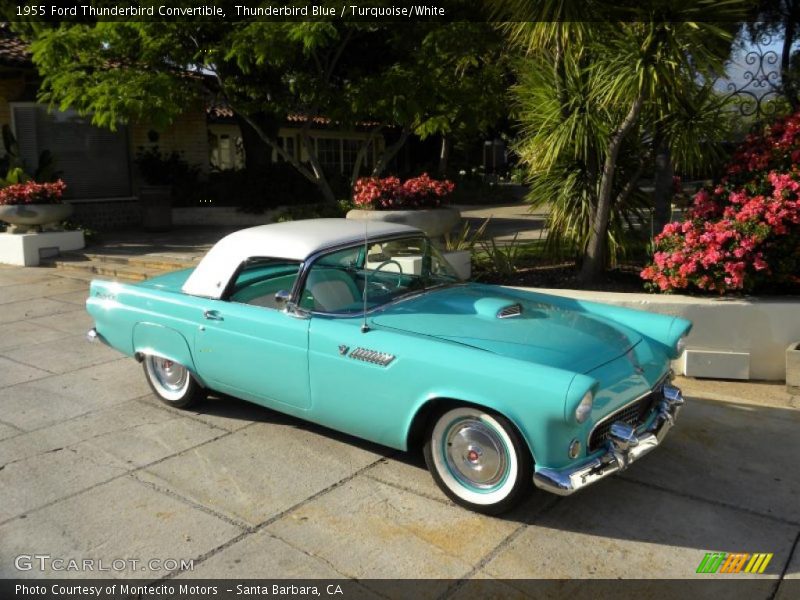 Thunderbird Blue / Turquoise/White 1955 Ford Thunderbird Convertible