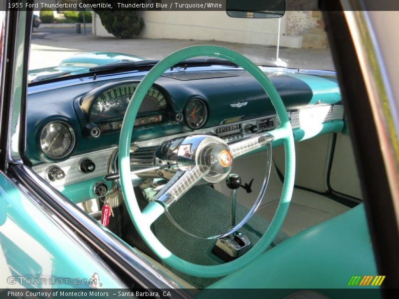 Thunderbird Blue / Turquoise/White 1955 Ford Thunderbird Convertible