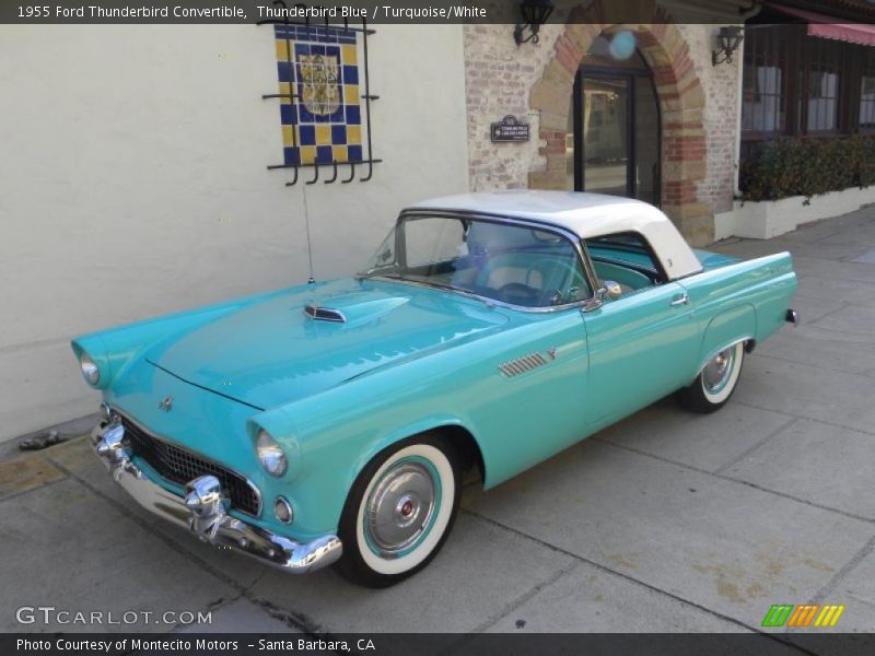 Thunderbird Blue / Turquoise/White 1955 Ford Thunderbird Convertible