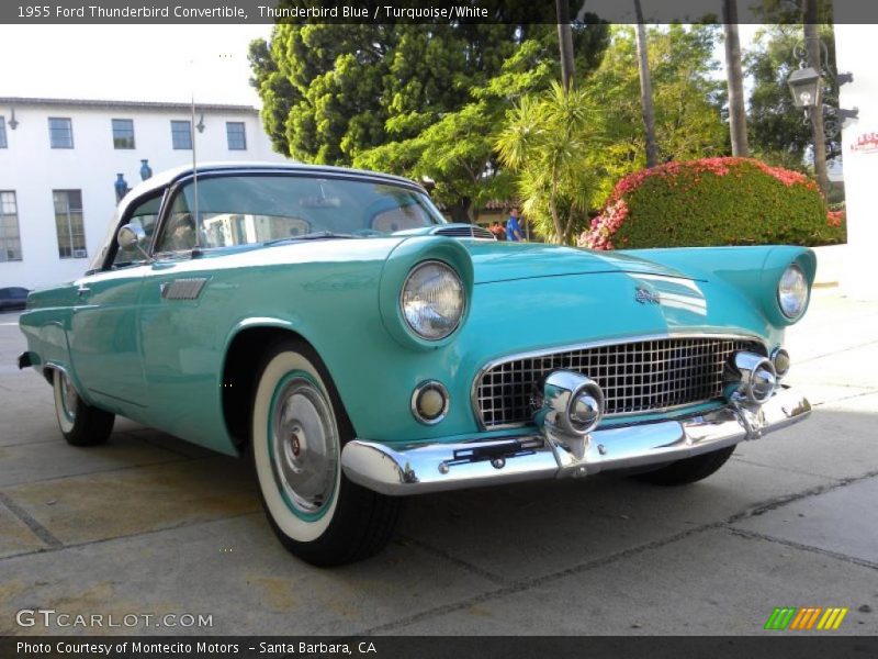 Thunderbird Blue / Turquoise/White 1955 Ford Thunderbird Convertible