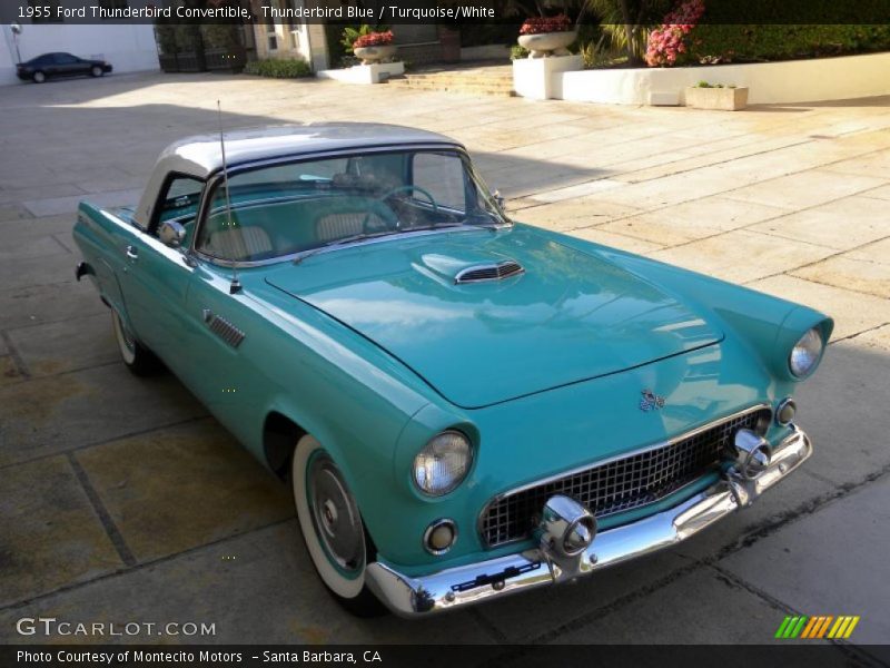 Thunderbird Blue / Turquoise/White 1955 Ford Thunderbird Convertible