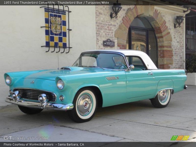 Thunderbird Blue / Turquoise/White 1955 Ford Thunderbird Convertible
