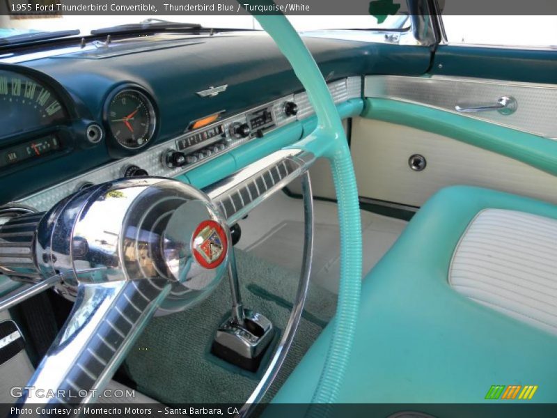 Thunderbird Blue / Turquoise/White 1955 Ford Thunderbird Convertible
