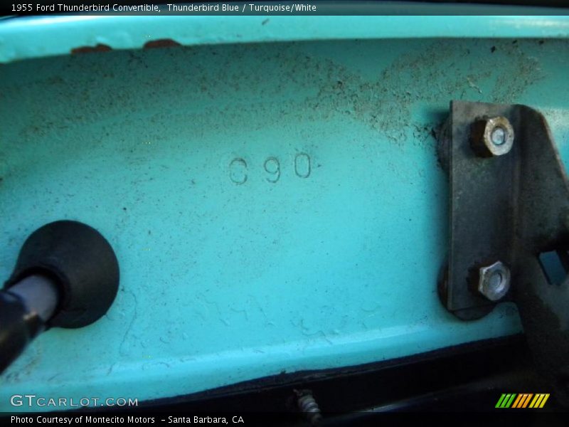 Thunderbird Blue / Turquoise/White 1955 Ford Thunderbird Convertible