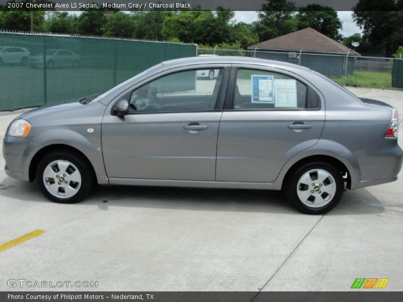 Medium Gray / Charcoal Black 2007 Chevrolet Aveo LS Sedan