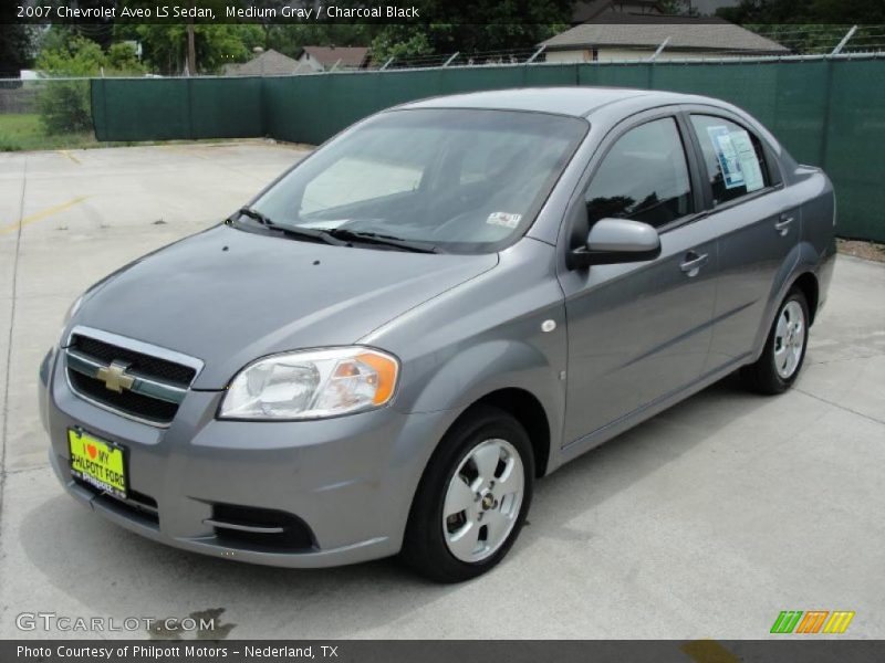 Medium Gray / Charcoal Black 2007 Chevrolet Aveo LS Sedan