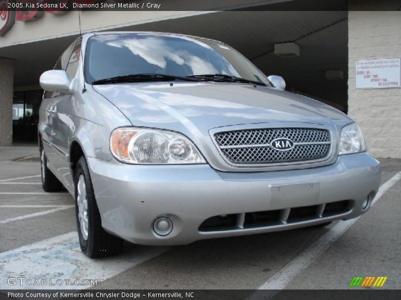 Diamond Silver Metallic / Gray 2005 Kia Sedona LX