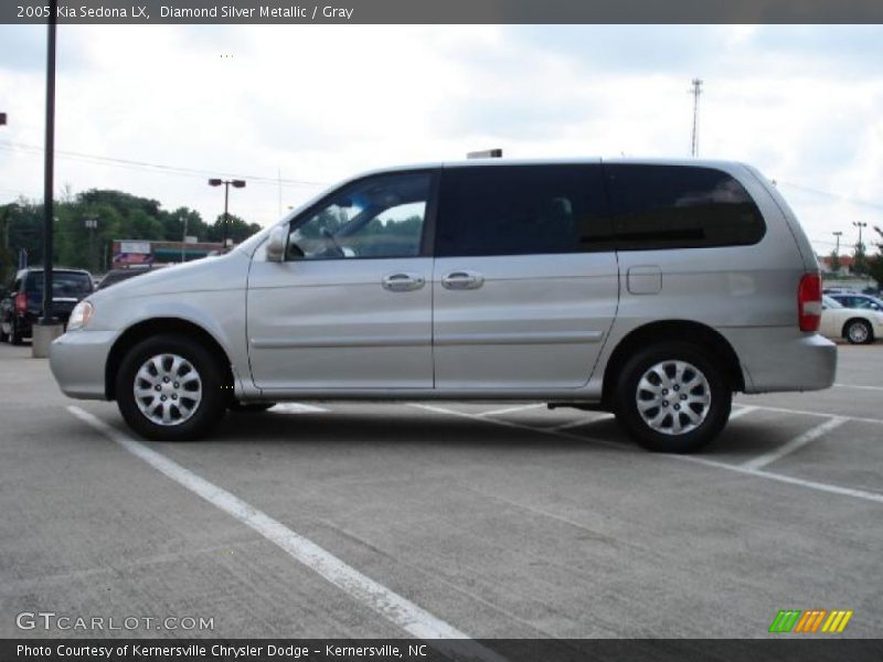 Diamond Silver Metallic / Gray 2005 Kia Sedona LX