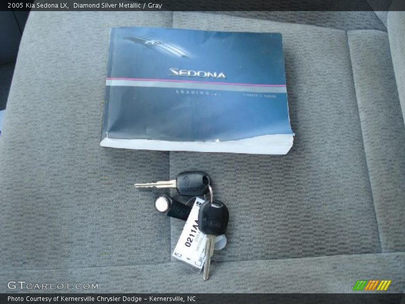 Diamond Silver Metallic / Gray 2005 Kia Sedona LX