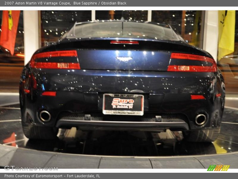 Blue Sapphire / Obsidian Black 2007 Aston Martin V8 Vantage Coupe