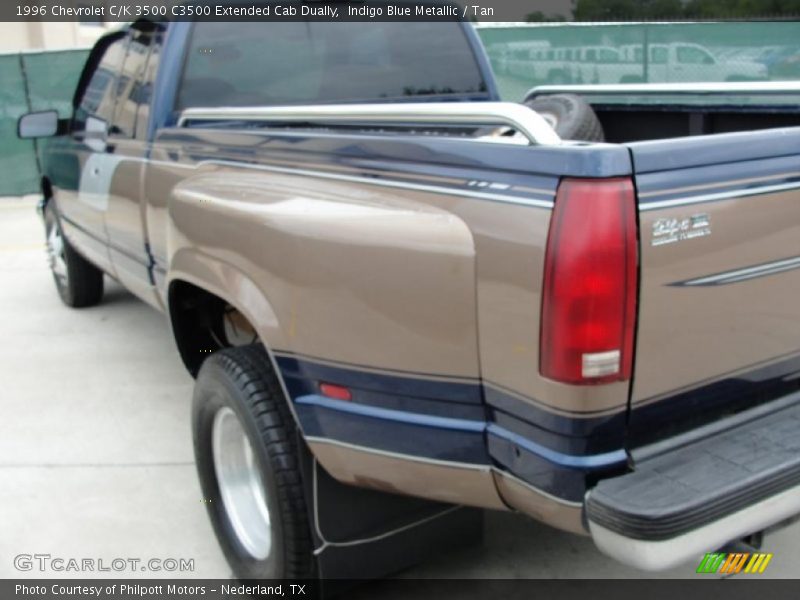 Indigo Blue Metallic / Tan 1996 Chevrolet C/K 3500 C3500 Extended Cab Dually