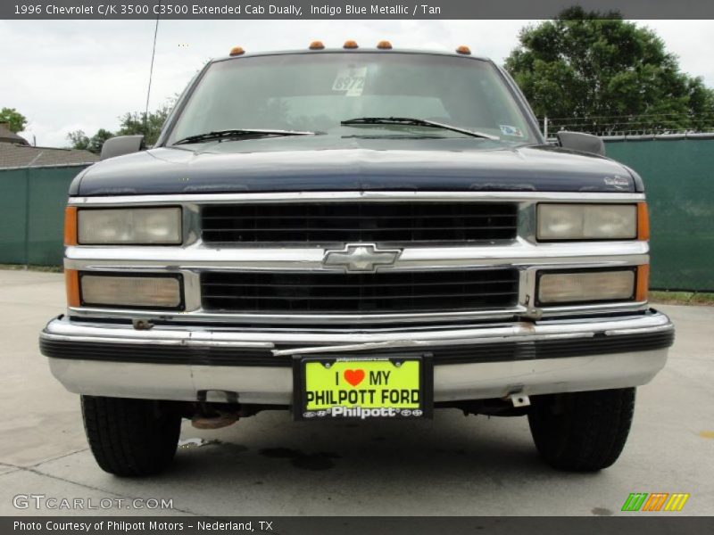 Indigo Blue Metallic / Tan 1996 Chevrolet C/K 3500 C3500 Extended Cab Dually