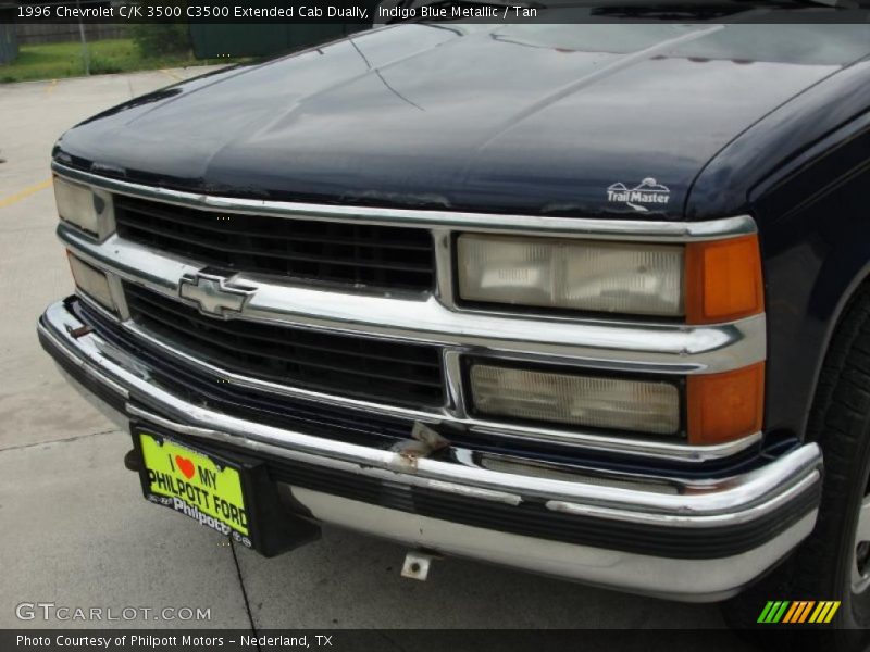 Indigo Blue Metallic / Tan 1996 Chevrolet C/K 3500 C3500 Extended Cab Dually