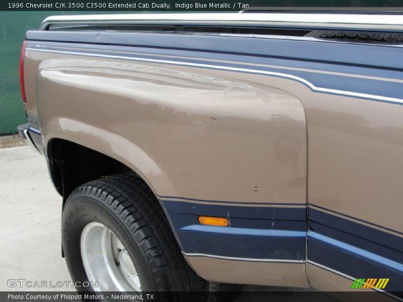 Indigo Blue Metallic / Tan 1996 Chevrolet C/K 3500 C3500 Extended Cab Dually