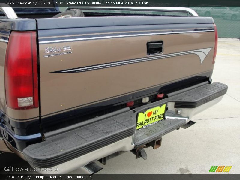 Indigo Blue Metallic / Tan 1996 Chevrolet C/K 3500 C3500 Extended Cab Dually