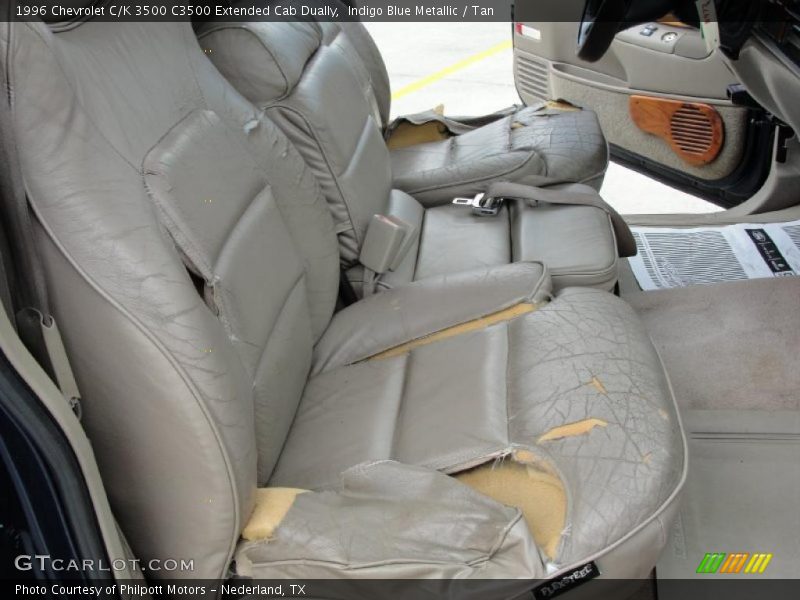 Indigo Blue Metallic / Tan 1996 Chevrolet C/K 3500 C3500 Extended Cab Dually