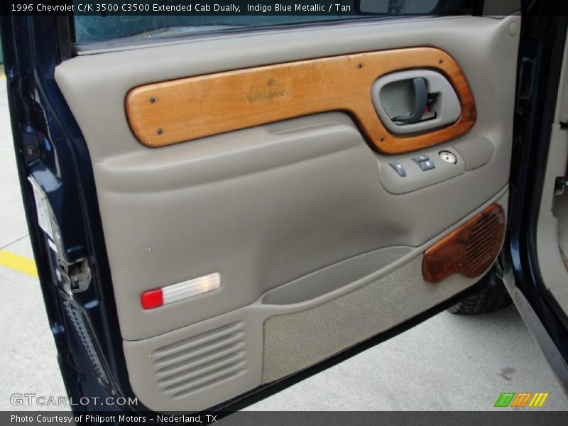 Indigo Blue Metallic / Tan 1996 Chevrolet C/K 3500 C3500 Extended Cab Dually