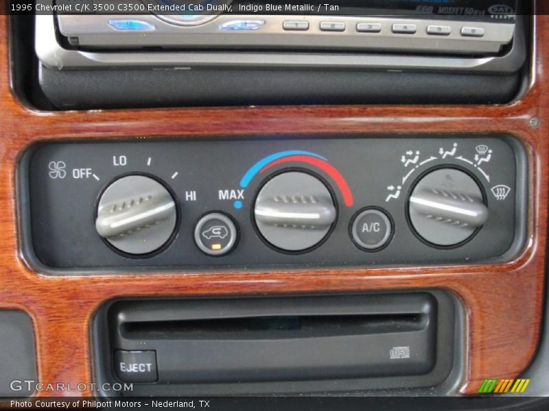 Indigo Blue Metallic / Tan 1996 Chevrolet C/K 3500 C3500 Extended Cab Dually