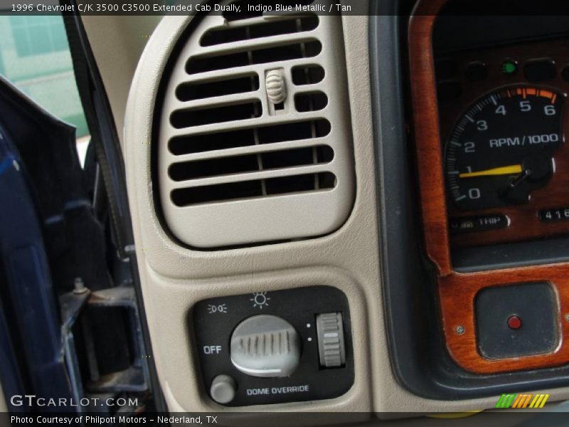 Indigo Blue Metallic / Tan 1996 Chevrolet C/K 3500 C3500 Extended Cab Dually
