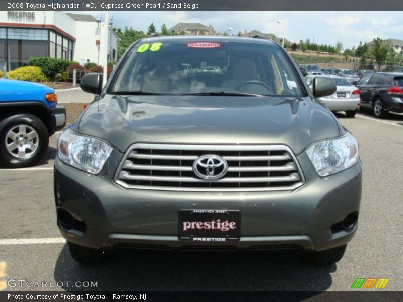 Cypress Green Pearl / Sand Beige 2008 Toyota Highlander 4WD