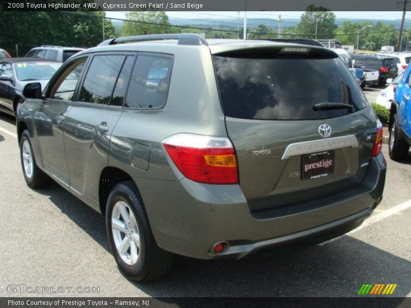 Cypress Green Pearl / Sand Beige 2008 Toyota Highlander 4WD