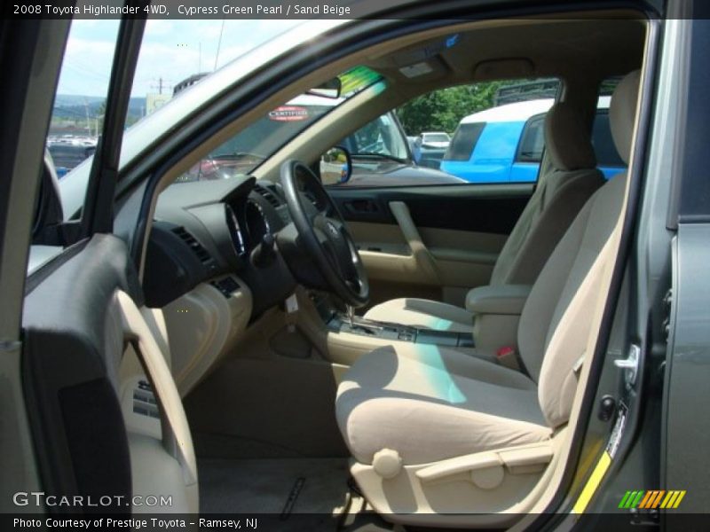 Cypress Green Pearl / Sand Beige 2008 Toyota Highlander 4WD