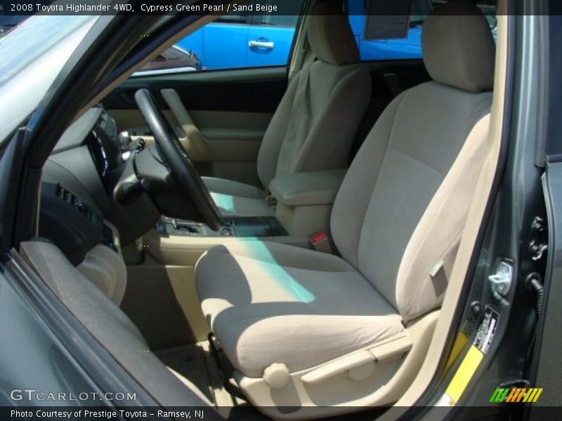 Cypress Green Pearl / Sand Beige 2008 Toyota Highlander 4WD