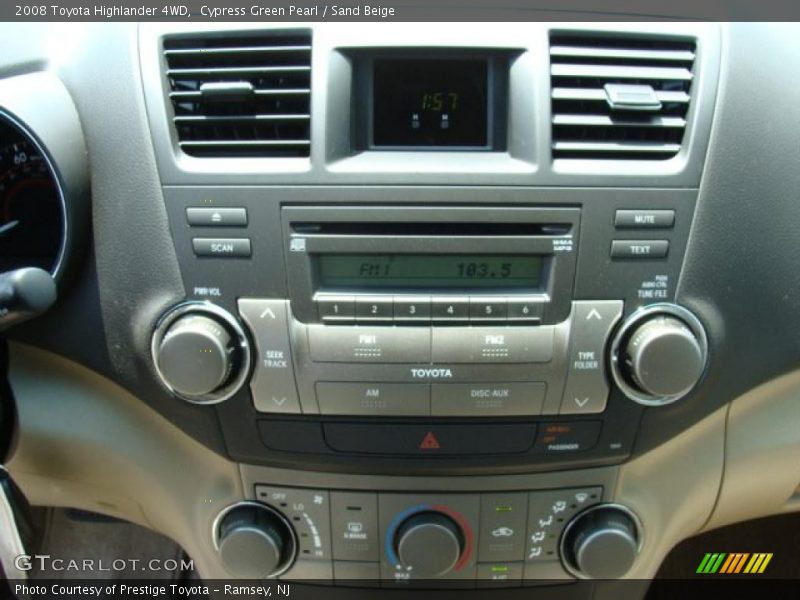 Cypress Green Pearl / Sand Beige 2008 Toyota Highlander 4WD