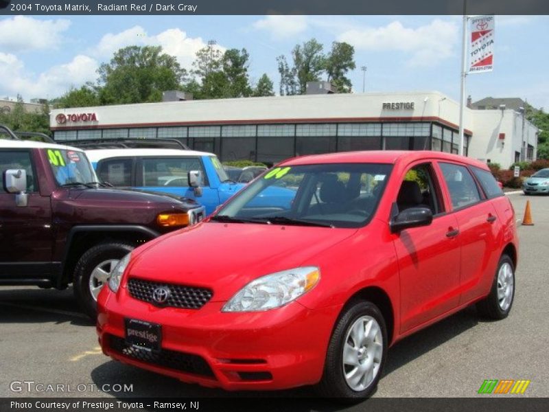 Radiant Red / Dark Gray 2004 Toyota Matrix
